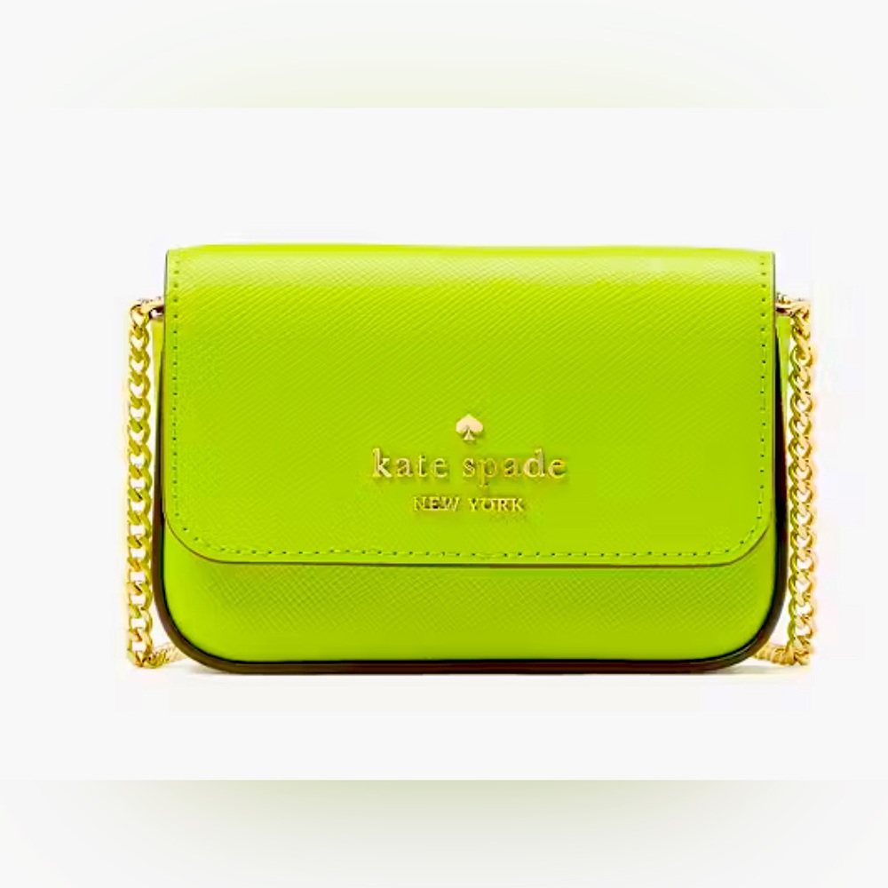 NWT! Kate Spade Lime Green Madison Crossbody Cardcase